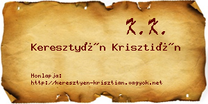 Keresztyén Krisztián névjegykártya