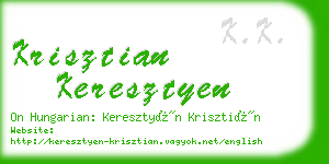 krisztian keresztyen business card